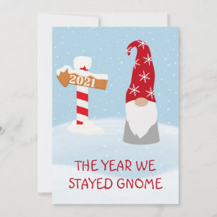 Cartes Pour Fêtes Annuelles L'Année où nous sommes restés à la maison 2021 Gno