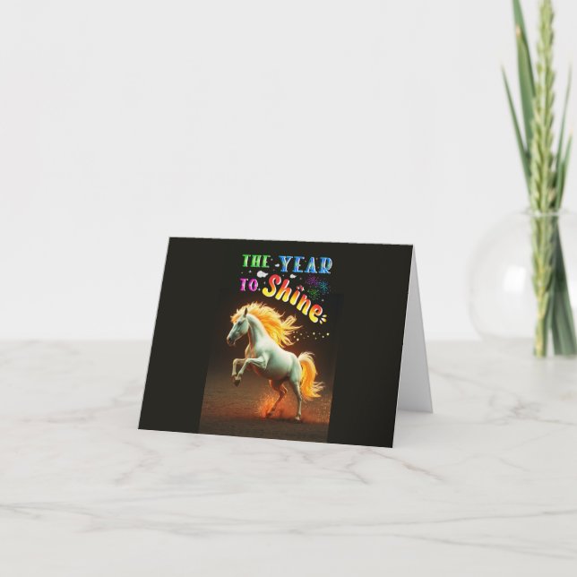 Cartes Pour Fêtes Annuelles L'Année pour Briller (Devant)