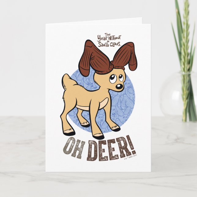 Cartes Pour Fêtes Annuelles L'ANNÉE SANS PÈRE NOËL™ | Vixen "Oh Deer" (Devant)