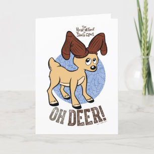 Cartes Pour Fêtes Annuelles L'ANNÉE SANS SANTA CLAUS™   Vixen "Oh Deer"