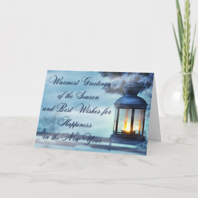 Cartes Pour Fêtes Annuelles Lanterne de Noël (Devant)