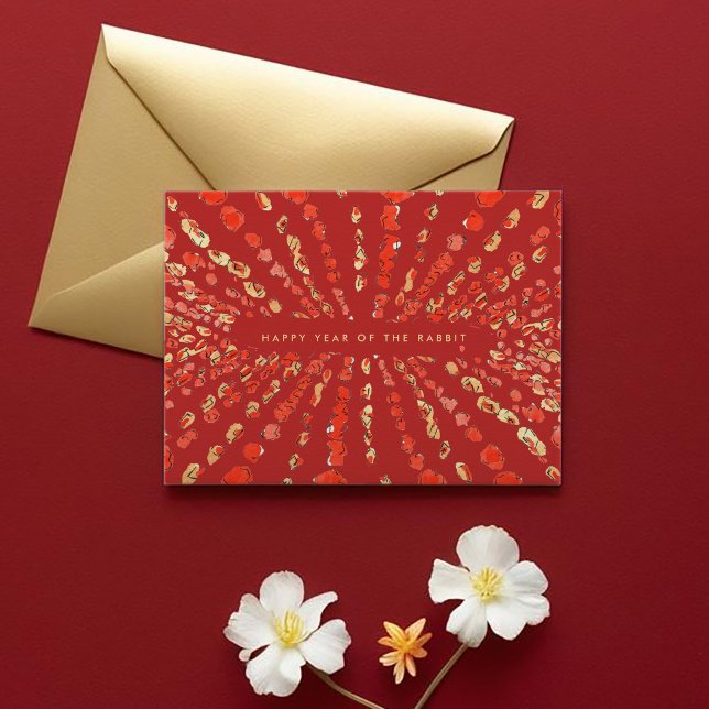 Cartes Pour Fêtes Annuelles Lanternes à aquarelle rouge Chinois Nouvel An luna (Red Watercolor Lanterns Chinese Lunar New Year Holiday Card)
