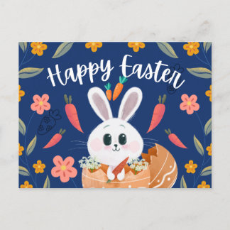 Cartes Pour Fêtes Annuelles Lapin adorable dans un œuf “Joyeuses Pâques” de pr