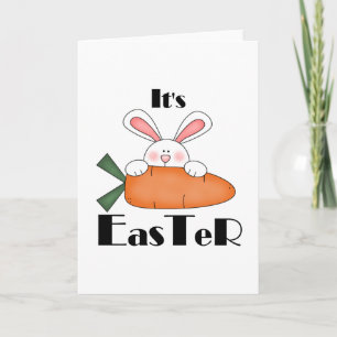 Cartes Pour Fêtes Annuelles Lapin Avec Carotte Tshirts et cadeaux de Pâques