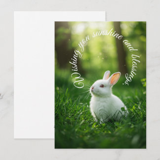 Cartes Pour Fêtes Annuelles Lapin blanc de Pâques