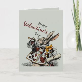 Cartes Pour Fêtes Annuelles Lapin blanc (en couleur) CC0369 Valentine
