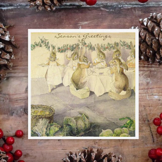 Cartes Pour Fêtes Annuelles Lapin de Beatrix Potter Noël Vacances (Créateur téléchargé)