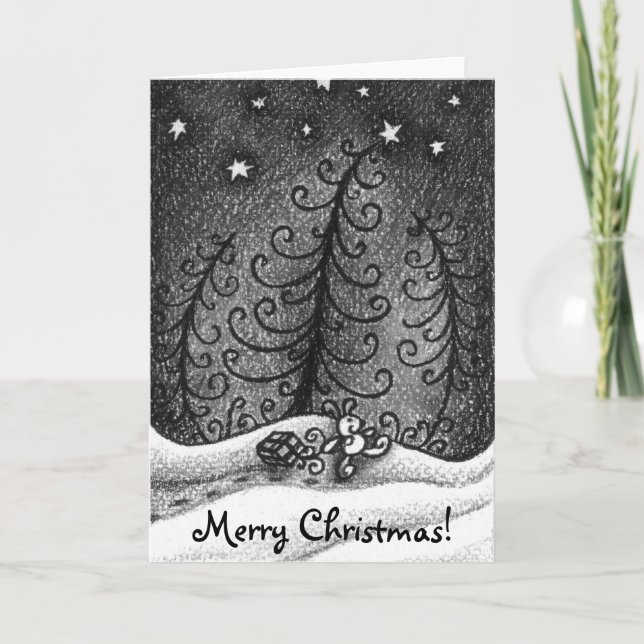 Cartes Pour Fêtes Annuelles Lapin de marche (Devant)