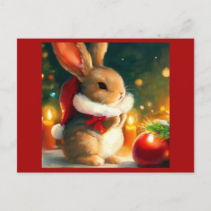 Cartes Pour Fêtes Annuelles Lapin de Noël 1