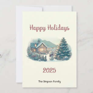 Cartes Pour Fêtes Annuelles lapin de Noël dans le district des lacs