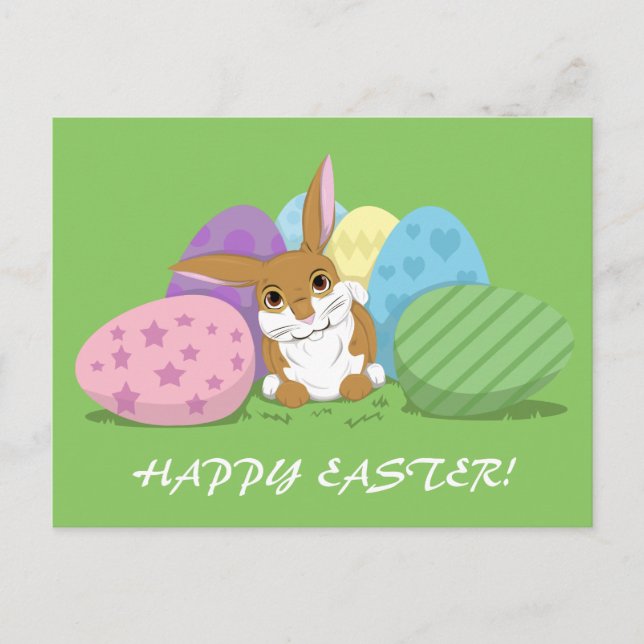 Cartes Pour Fêtes Annuelles Lapin de Pâques (Devant)
