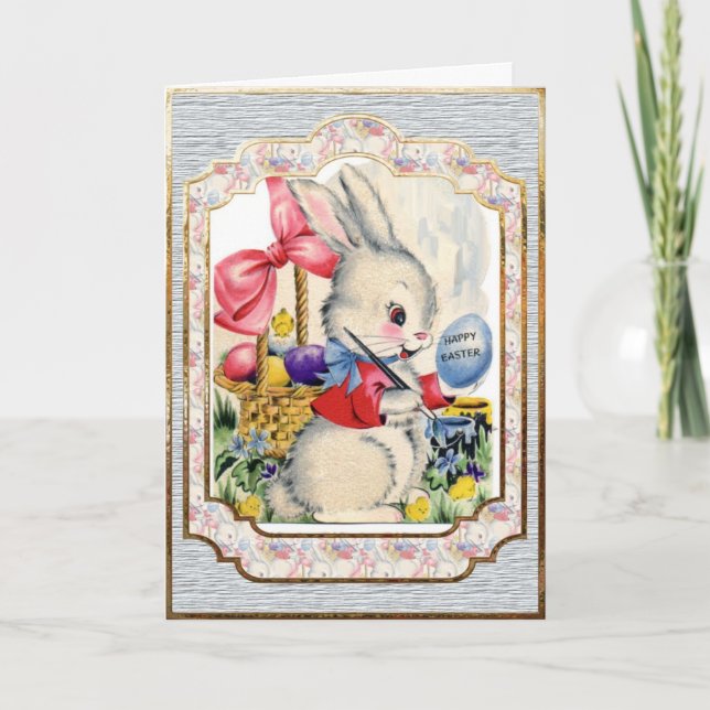 Cartes Pour Fêtes Annuelles Lapin de Pâques (Devant)