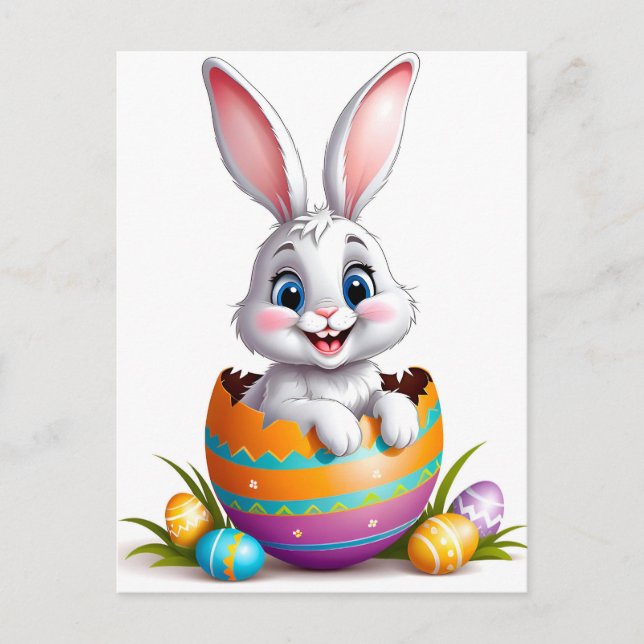 Cartes Pour Fêtes Annuelles Lapin de Pâques (Devant)