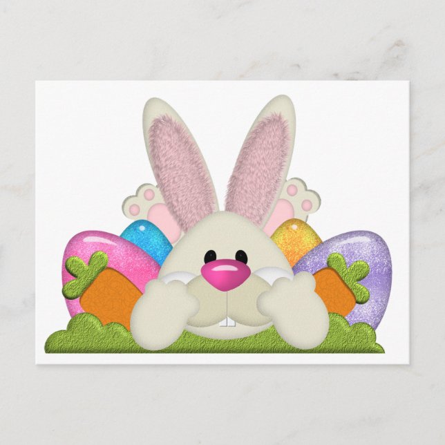Cartes Pour Fêtes Annuelles Lapin de Pâques (Devant)