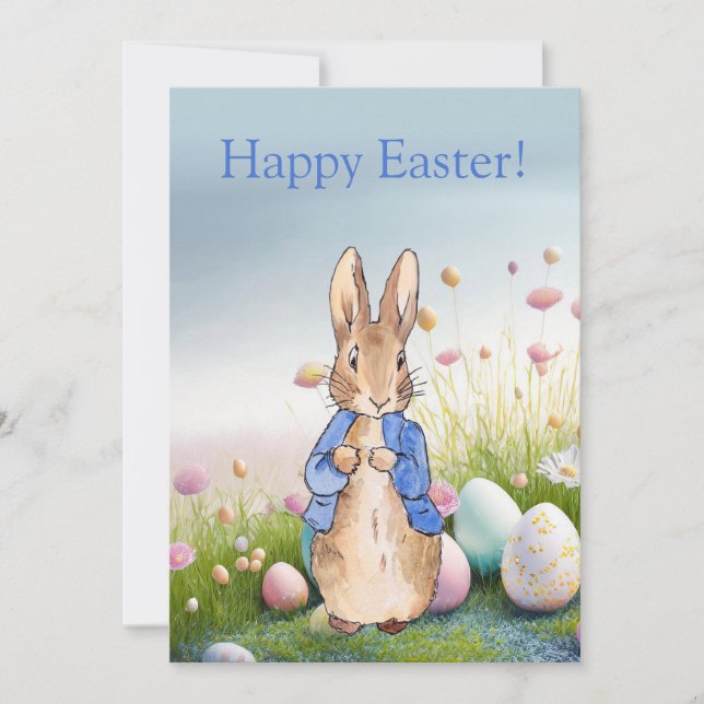Cartes Pour Fêtes Annuelles lapin de Pâques (Devant)