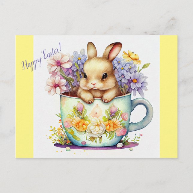 Cartes Pour Fêtes Annuelles Lapin de Pâques (Devant)