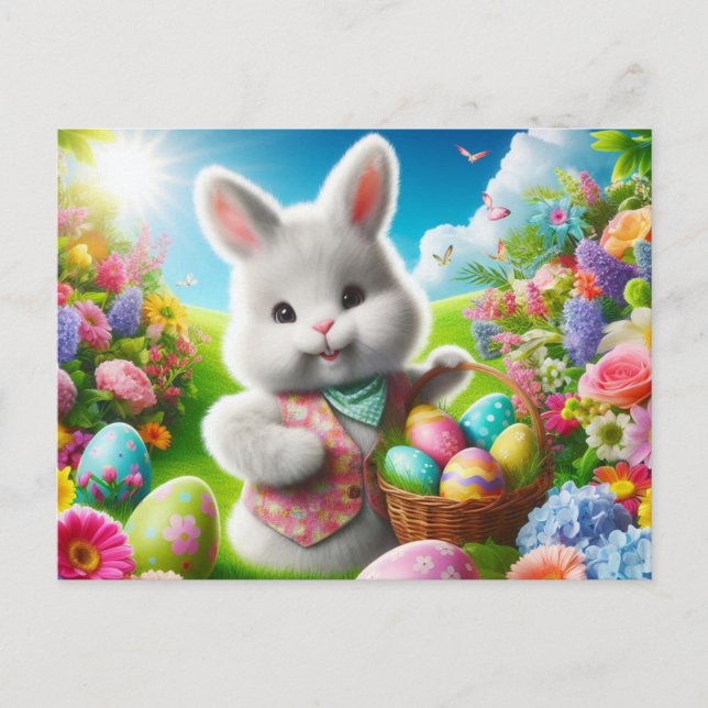 Cartes Pour Fêtes Annuelles Lapin de Pâques (Devant)
