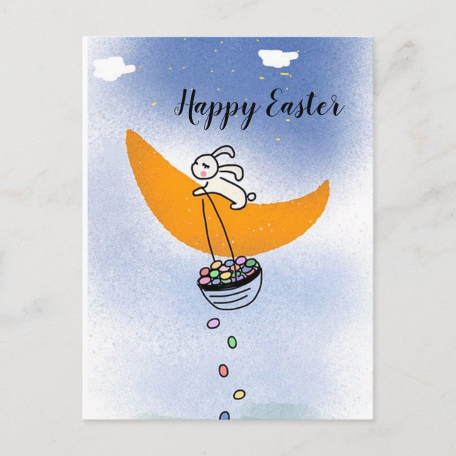 Cartes Pour Fêtes Annuelles Lapin de Pâques (Devant)