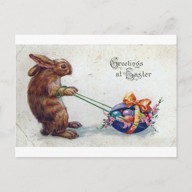 Cartes Pour Fêtes Annuelles Lapin de Pâques (Devant)