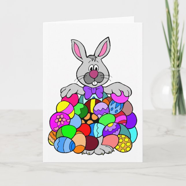 Cartes Pour Fêtes Annuelles Lapin de Pâques (Devant)