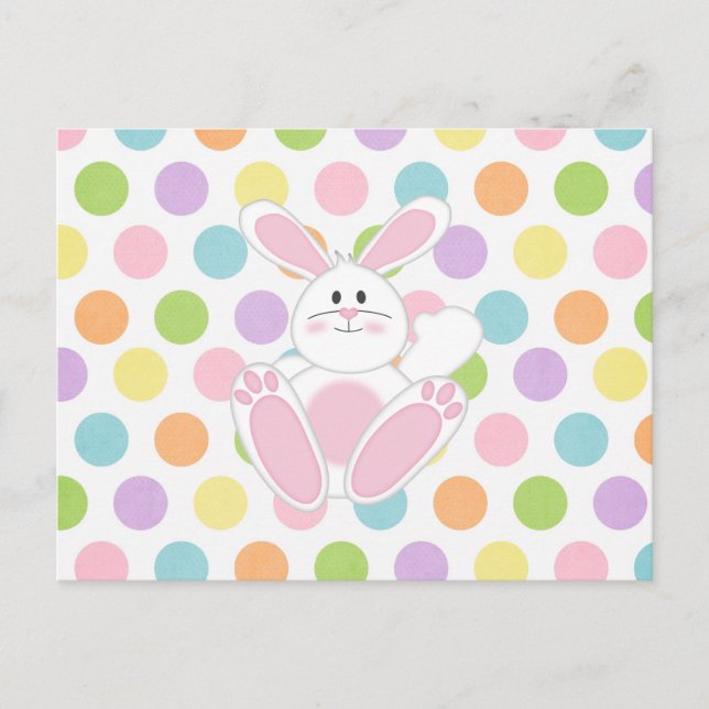 Cartes Pour Fêtes Annuelles Lapin de Pâques (Devant)