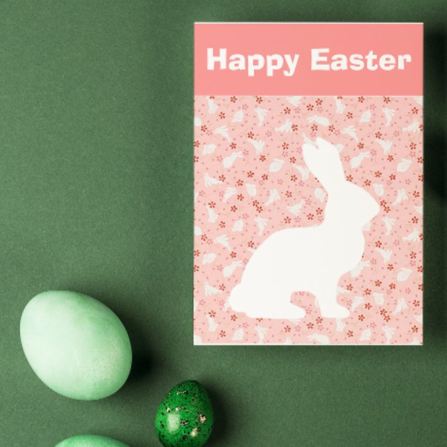 Cartes Pour Fêtes Annuelles Lapin de Pâques blanc (Créateur téléchargé)