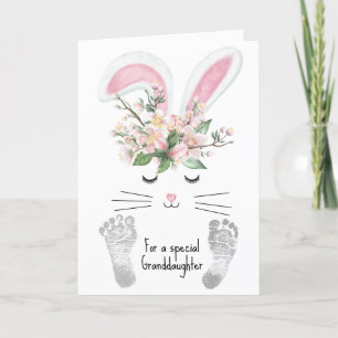 Cartes Pour Fêtes Annuelles Lapin de Pâques de la petite-fille