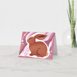 Cartes Pour Fêtes Annuelles Lapin de Pâques en Chocolat   Aquarelle pastel mig