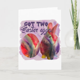 Cartes Pour Fêtes Annuelles Lapin de Pâques et œuf peint