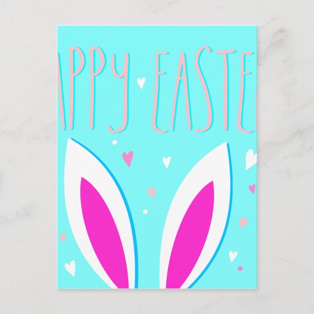 Cartes Pour Fêtes Annuelles lapin de pâques heureux (Devant)
