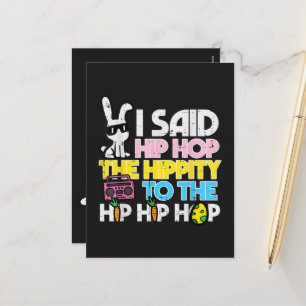 Cartes Pour Fêtes Annuelles Lapin de Pâques Hip Hop Hippity