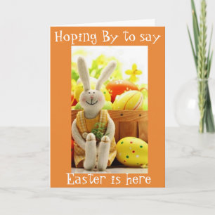 CARTES POUR FÊTES ANNUELLES ***LAPIN DE PÂQUES*** HOPS BY TO SAY "AMOUR ET FRI
