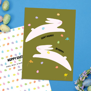 Cartes Pour Fêtes Annuelles Lapin de Pâques joyeux Pâques minimaliste modern