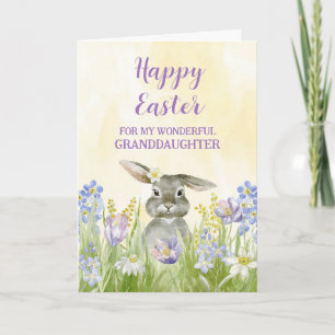 Cartes Pour Fêtes Annuelles Lapin de Pâques Joyeux Petite-fille de Pâques
