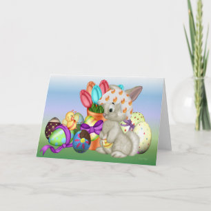 Cartes Pour Fêtes Annuelles Lapin de Pâques mignon