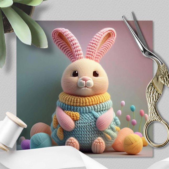 Cartes Pour Fêtes Annuelles Lapin de Pâques mignon et fantaisiste (Créateur téléchargé)