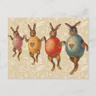 Cartes Pour Fêtes Annuelles Lapin de Pâques Œufs Dansants