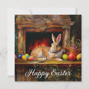 Cartes Pour Fêtes Annuelles Lapin de Pâques Œufs de Pâques colorés Joyeuses Pâ