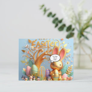 Cartes Pour Fêtes Annuelles Lapin de Pâques rempli de teintes vibrantes