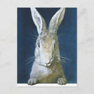 Cartes Pour Fêtes Annuelles Lapin de Pâques vintage, Mignonne Lapin Blanc Furi