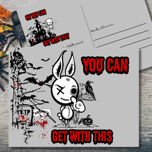 Cartes Pour Fêtes Annuelles Lapin d'Halloween hantant