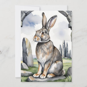 Cartes Pour Fêtes Annuelles Lapin d'Ostara Équinoxe de Printemps Eostre Wicca