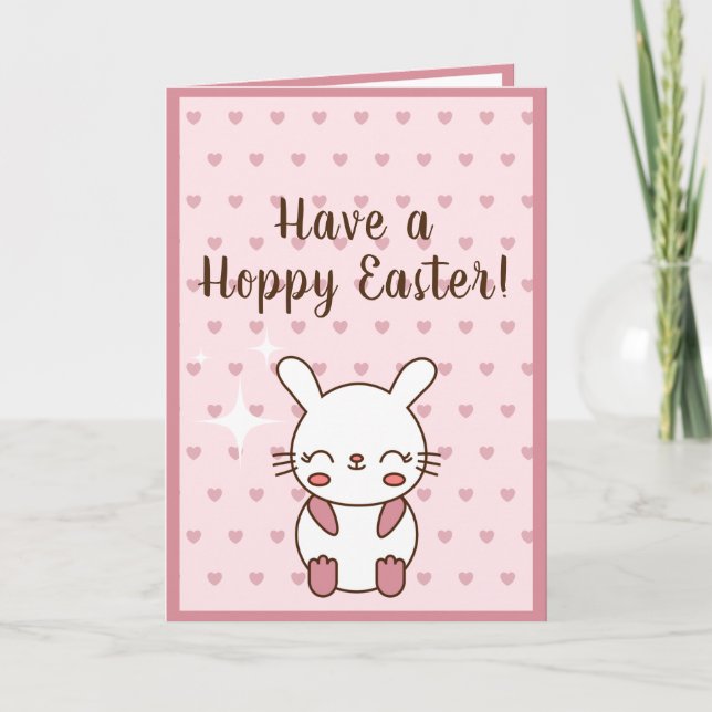 Cartes Pour Fêtes Annuelles Lapin Drôle Lapin Mignonne Animal Joyeux Voeux de  (Devant)