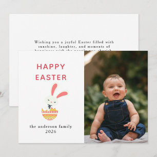 Cartes Pour Fêtes Annuelles Lapin élégant moderne Joyeuses Pâques Photo