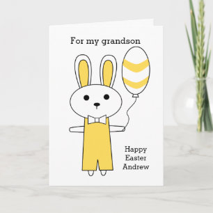 Cartes Pour Fêtes Annuelles Lapin Jaune Joyeux Pâques