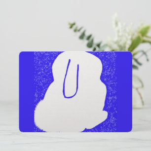 Cartes Pour Fêtes Annuelles Lapin mignon solstice d'hiver plat