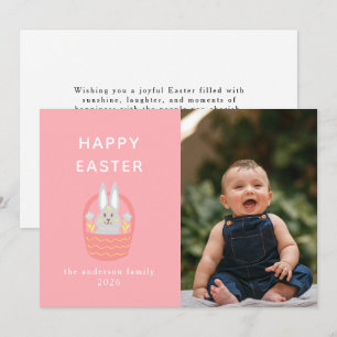 Cartes Pour Fêtes Annuelles Lapin Moderne Élégant Joyeuses Pâques Photo