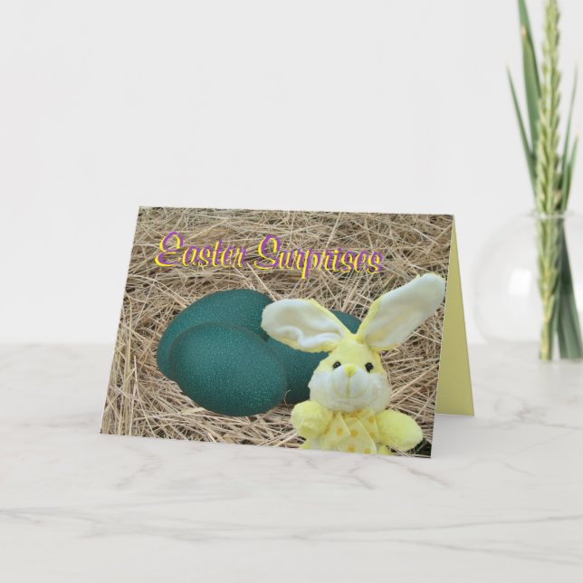 Cartes Pour Fêtes Annuelles Lapin-personnaliser choquée de Pâques (Devant)