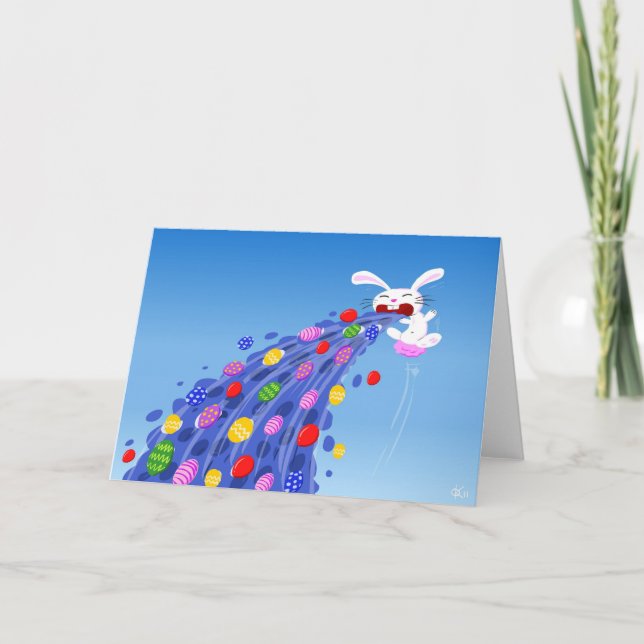 Cartes Pour Fêtes Annuelles Lapin Puking (Devant)