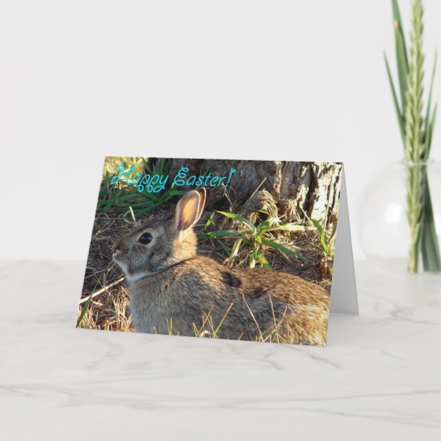 Cartes Pour Fêtes Annuelles Lapin sauvage de Pâques (Devant)